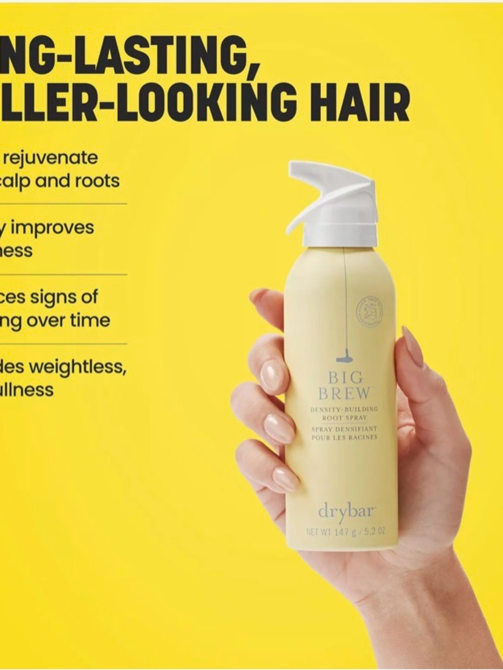 Drybar Big Brew Density-Building Root Spray 147g/5.2 OZ - Picture 3 of 11